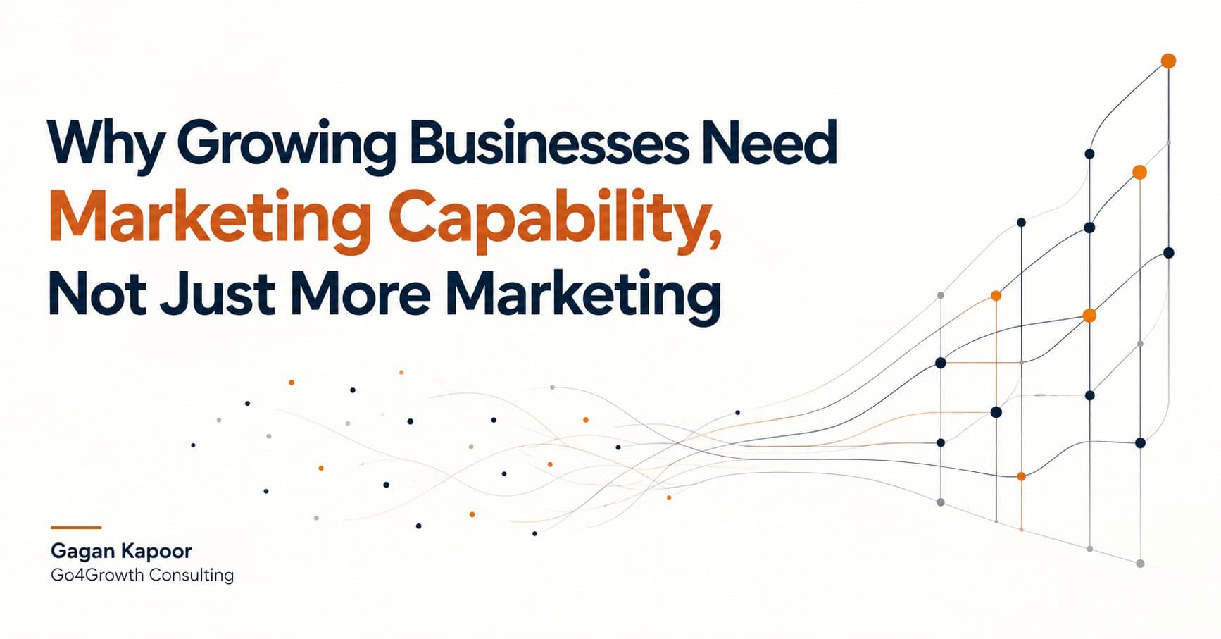 Why growing businesses need marketing capability, not just more marketing—article by Gagan Kapoor